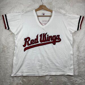 Vintage 80s Rochester Red Wings Jersey T-Shirt XL USA Made Coca Cola Baseball